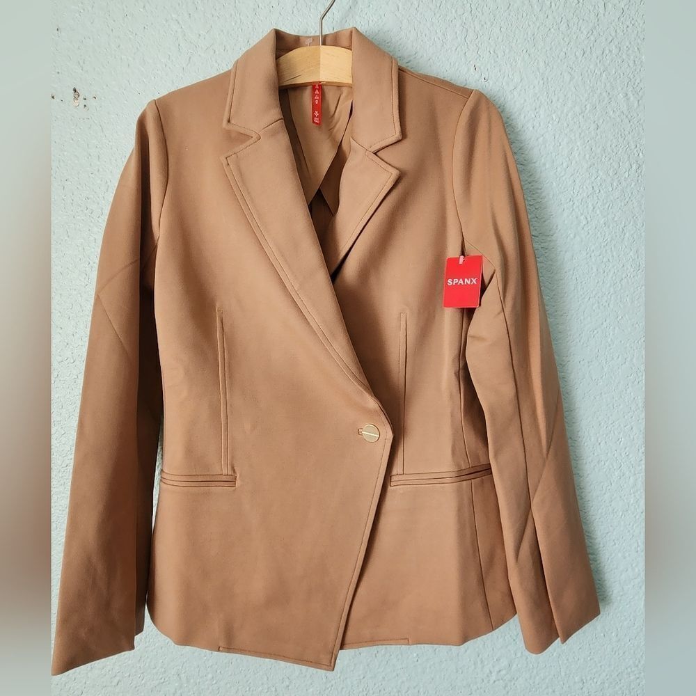 SPANX Women's Tan Blazer Jacket - Picture 2 of 15